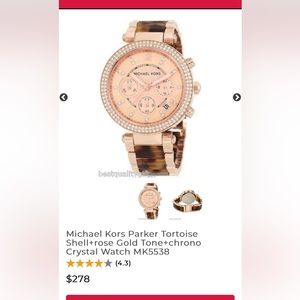 Micheal Kors Rose Gold diamond watch